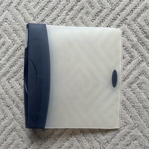 2 inches heavy duty Blue and clear 3 rings binder